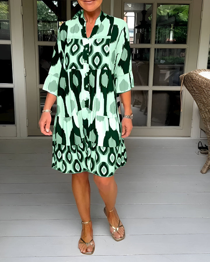 Parker™ | Geometric Tiered Midi Dress