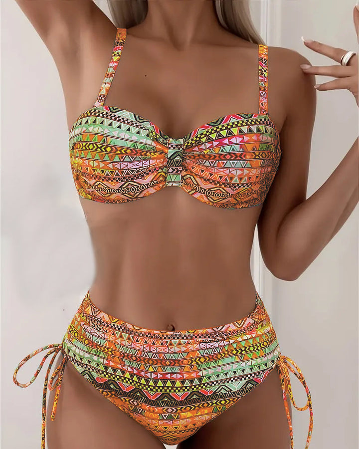 Jada | Conjunto de Bikini con Estampado Étnico Sexy