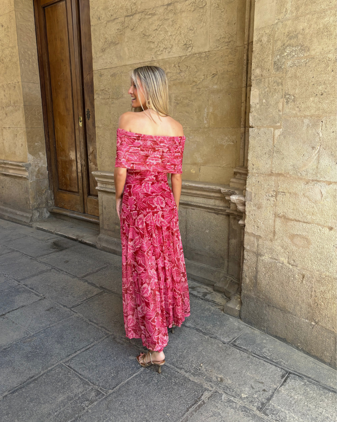 Vestido Sorano rosa *PREVENTA- EN FABRICACIÓN, SE ENTREGA EN SEMANA 6 DE ABRIL*