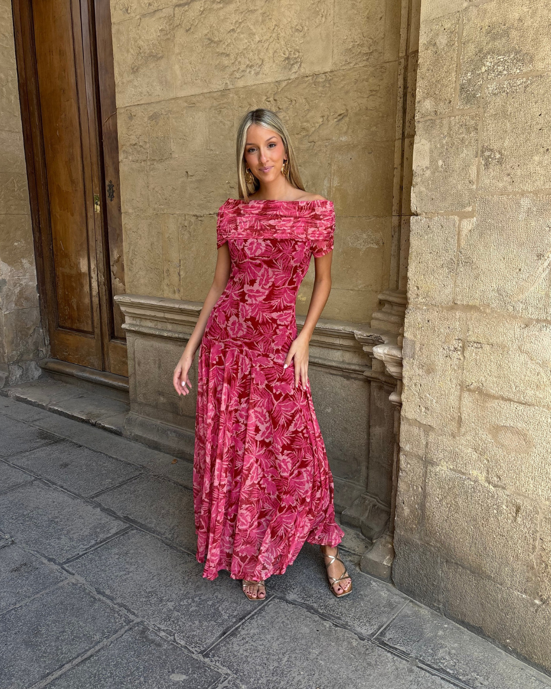 Vestido Sorano rosa *PREVENTA- EN FABRICACIÓN, SE ENTREGA EN SEMANA 6 DE ABRIL*