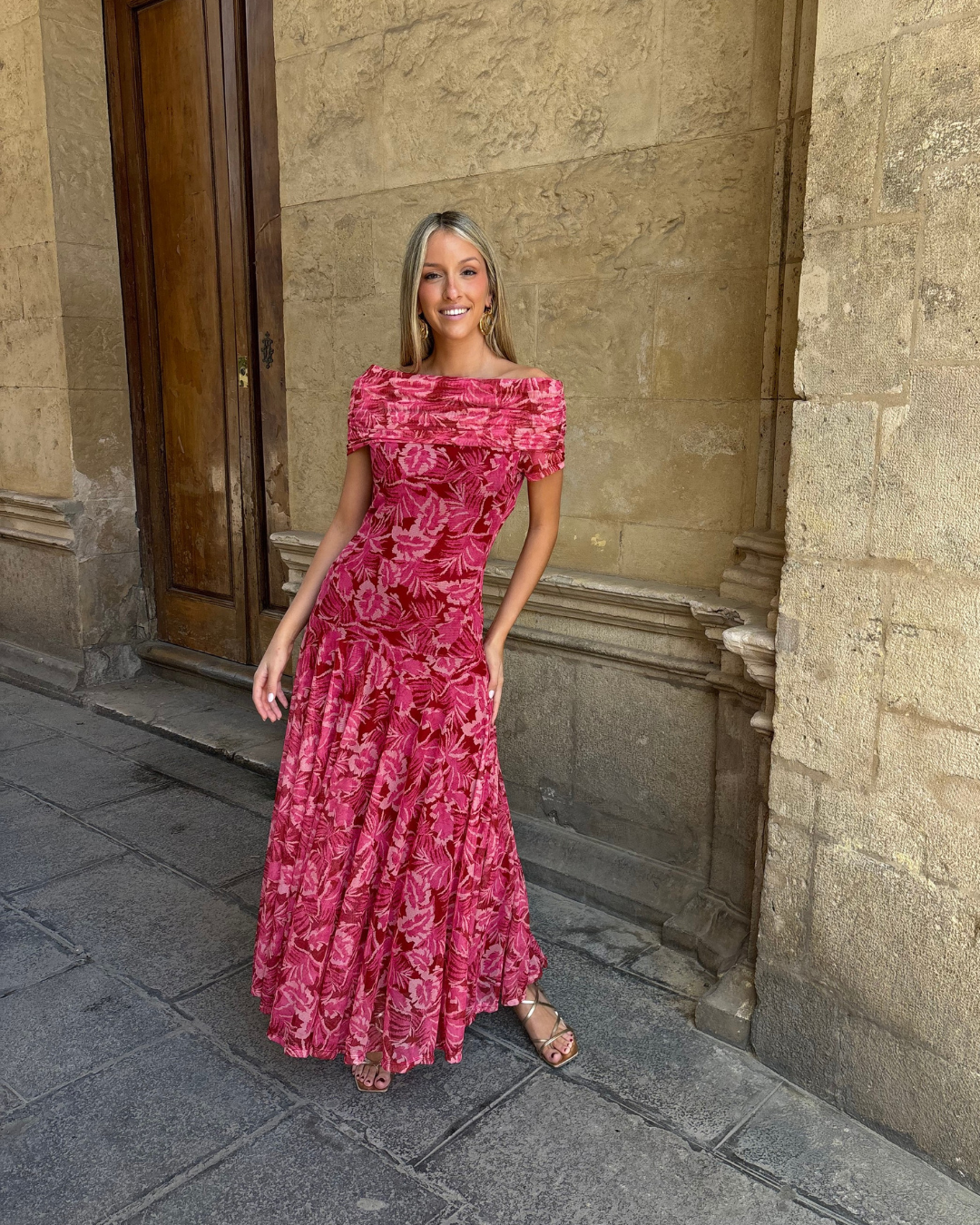 Vestido Sorano rosa *PREVENTA- EN FABRICACIÓN, SE ENTREGA EN SEMANA 6 DE ABRIL*