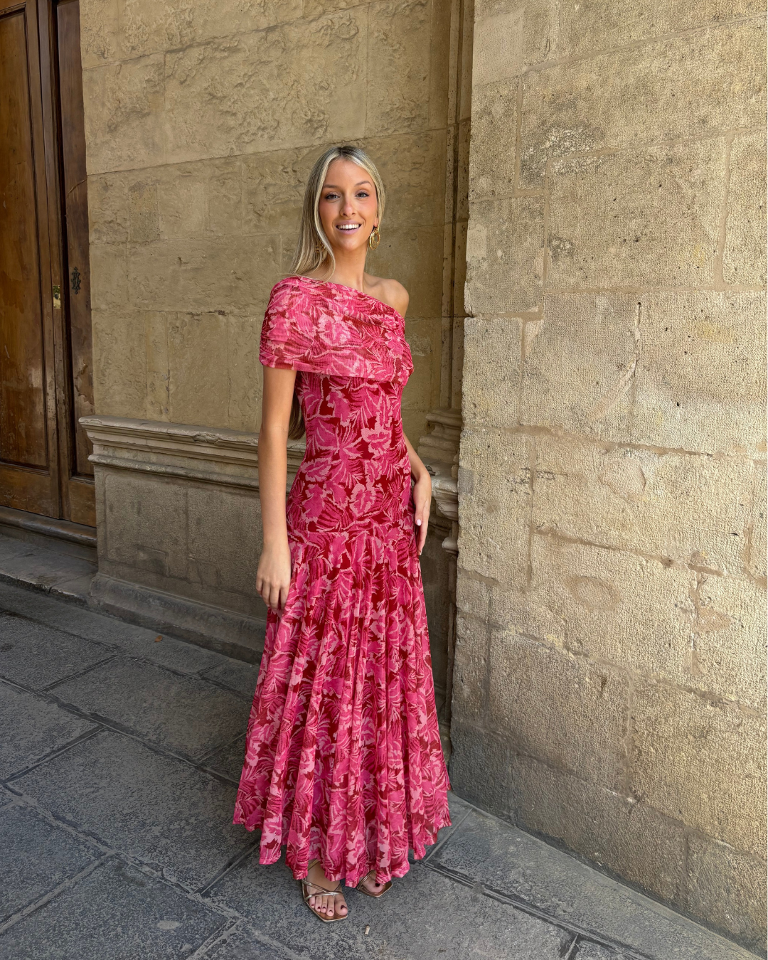Vestido Sorano rosa *PREVENTA- EN FABRICACIÓN, SE ENTREGA EN SEMANA 6 DE ABRIL*