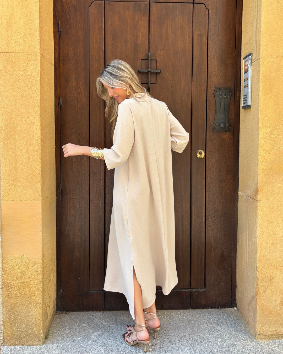 Vestido Laura beige