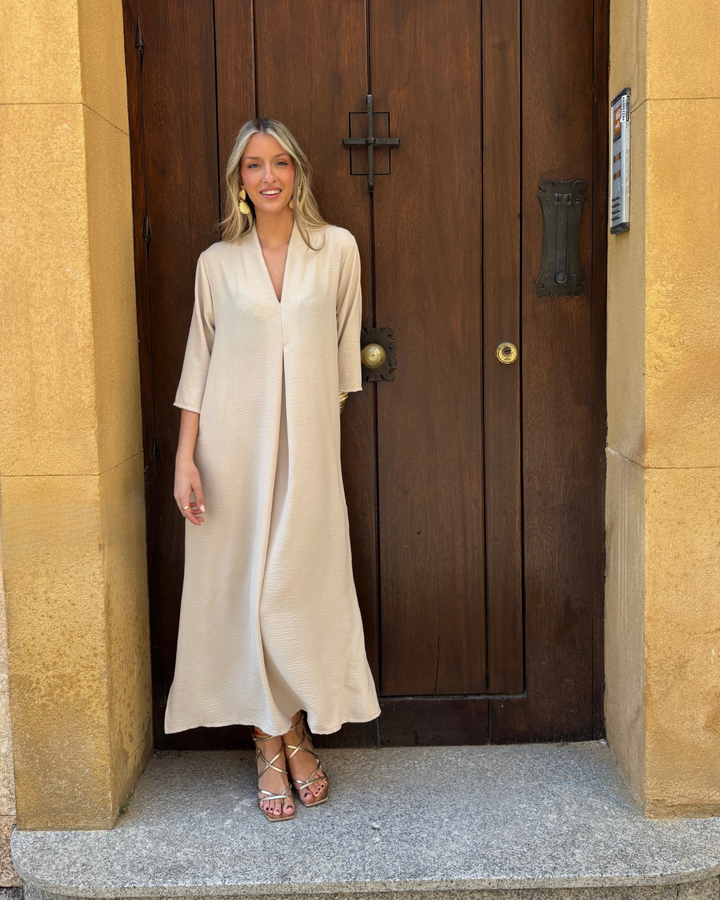 Vestido Laura beige