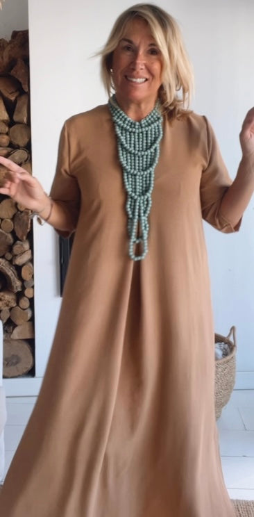 Vestido Laura camel