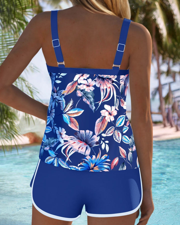 Imke | Tankini Impreso Sin Mangas con Escote en U