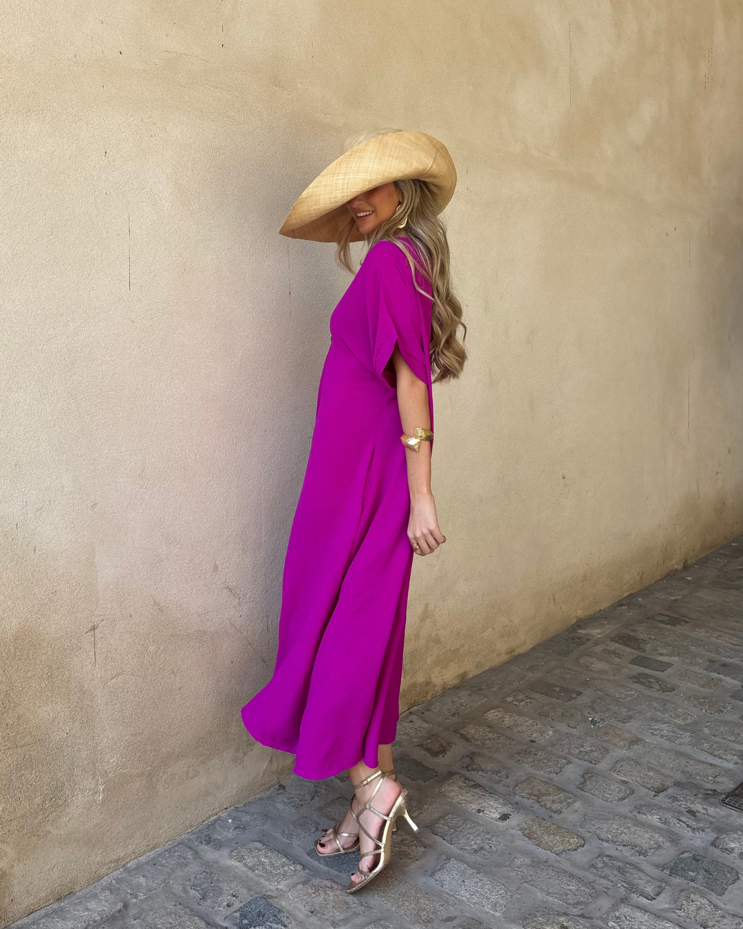 Vestido Telma buganvilla