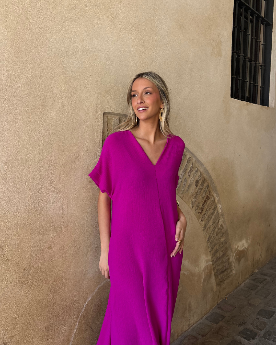 Vestido Telma buganvilla