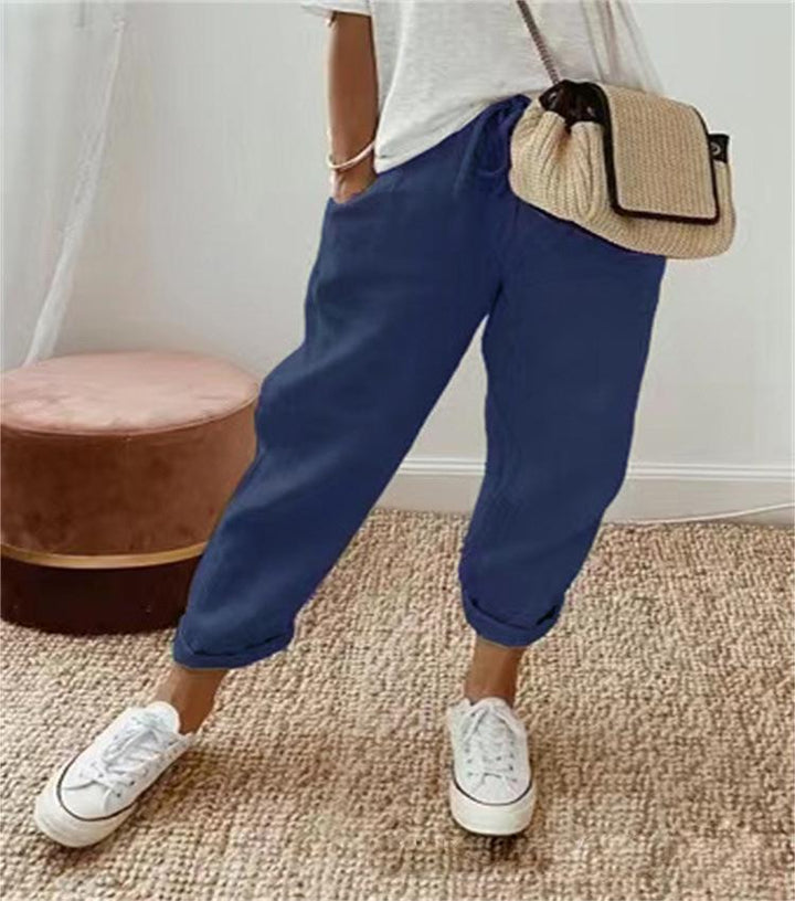 Maya | Pantalones de Lino con Bolsillos