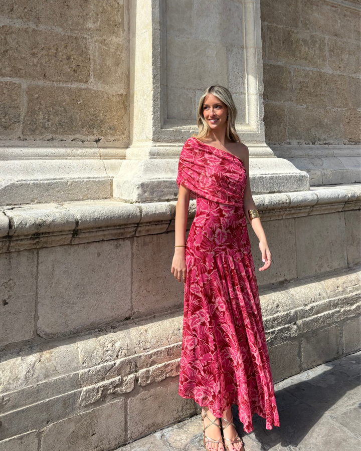 Vestido Sorano rosa *PREVENTA- EN FABRICACIÓN, SE ENTREGA EN SEMANA 6 DE ABRIL*