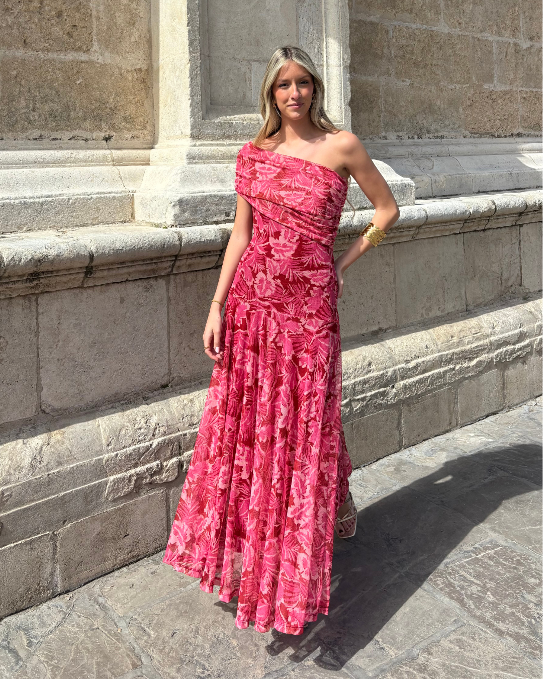 Vestido Sorano rosa *PREVENTA- EN FABRICACIÓN, SE ENTREGA EN SEMANA 6 DE ABRIL*