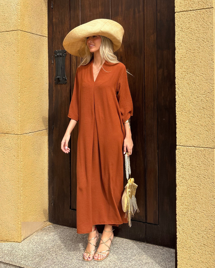 Vestido Laura teja