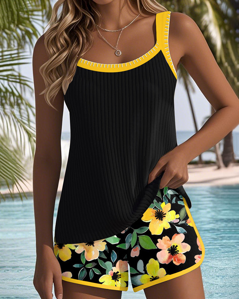 Irene | Conjunto de Tankini de Dos Piezas Elegante