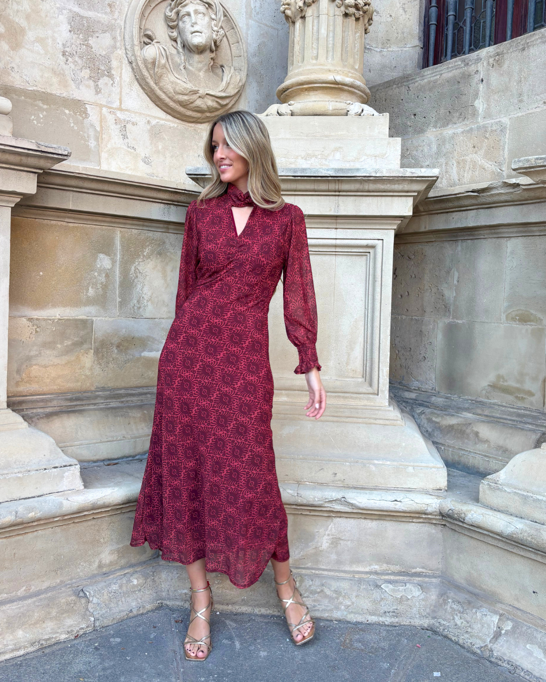 Vestido sintra granate