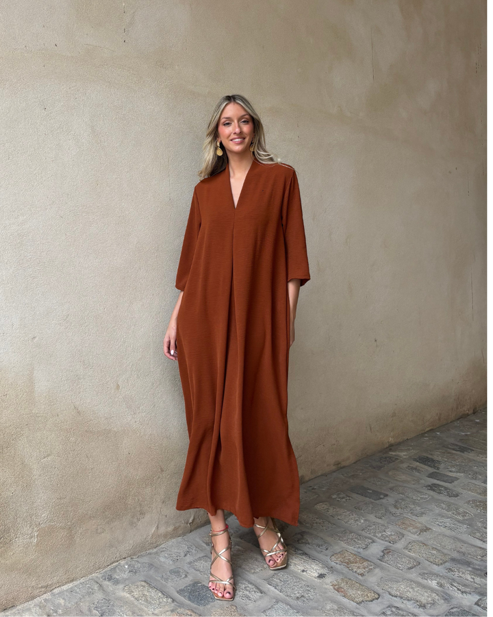 Vestido Laura teja