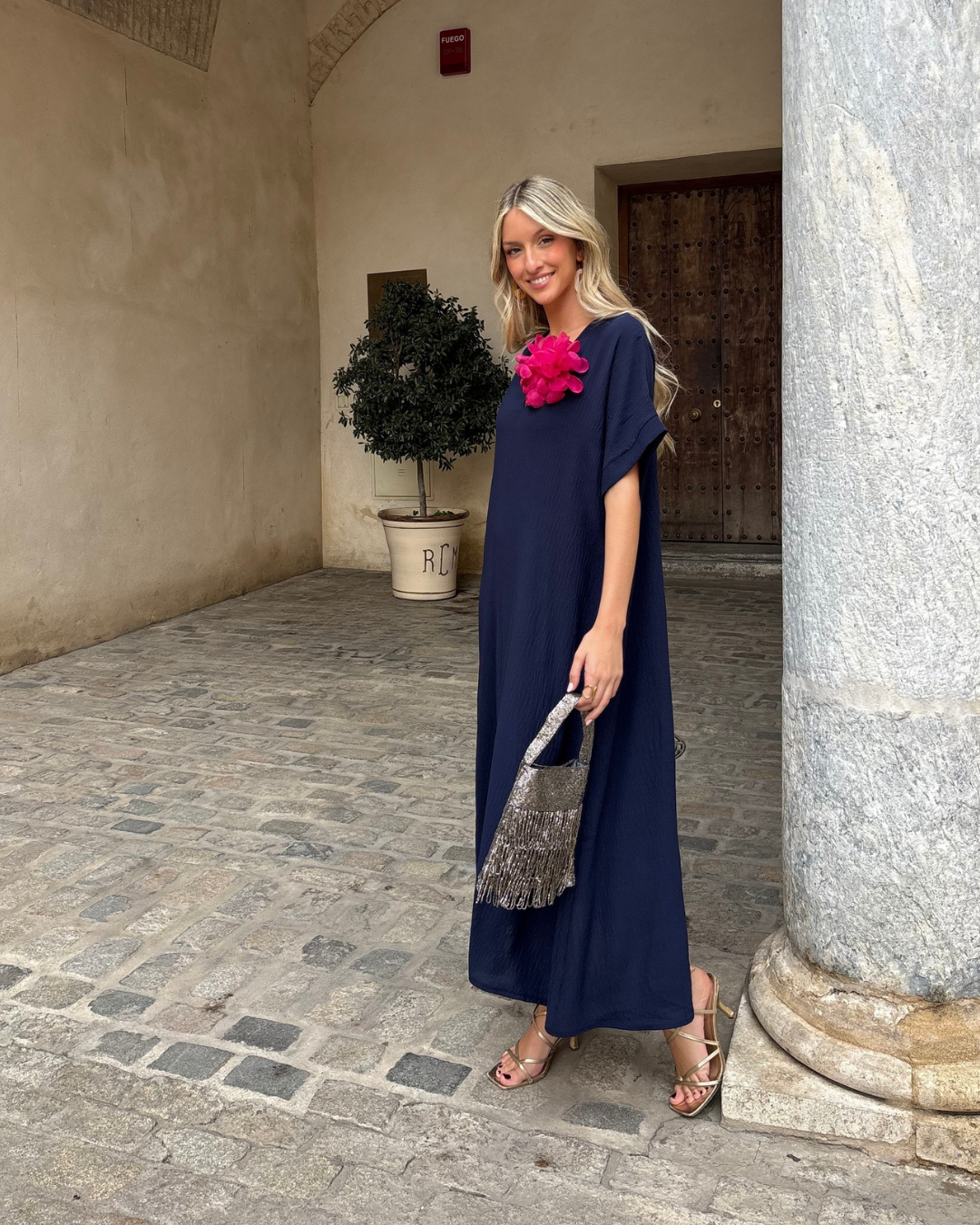 Vestido Telma marino