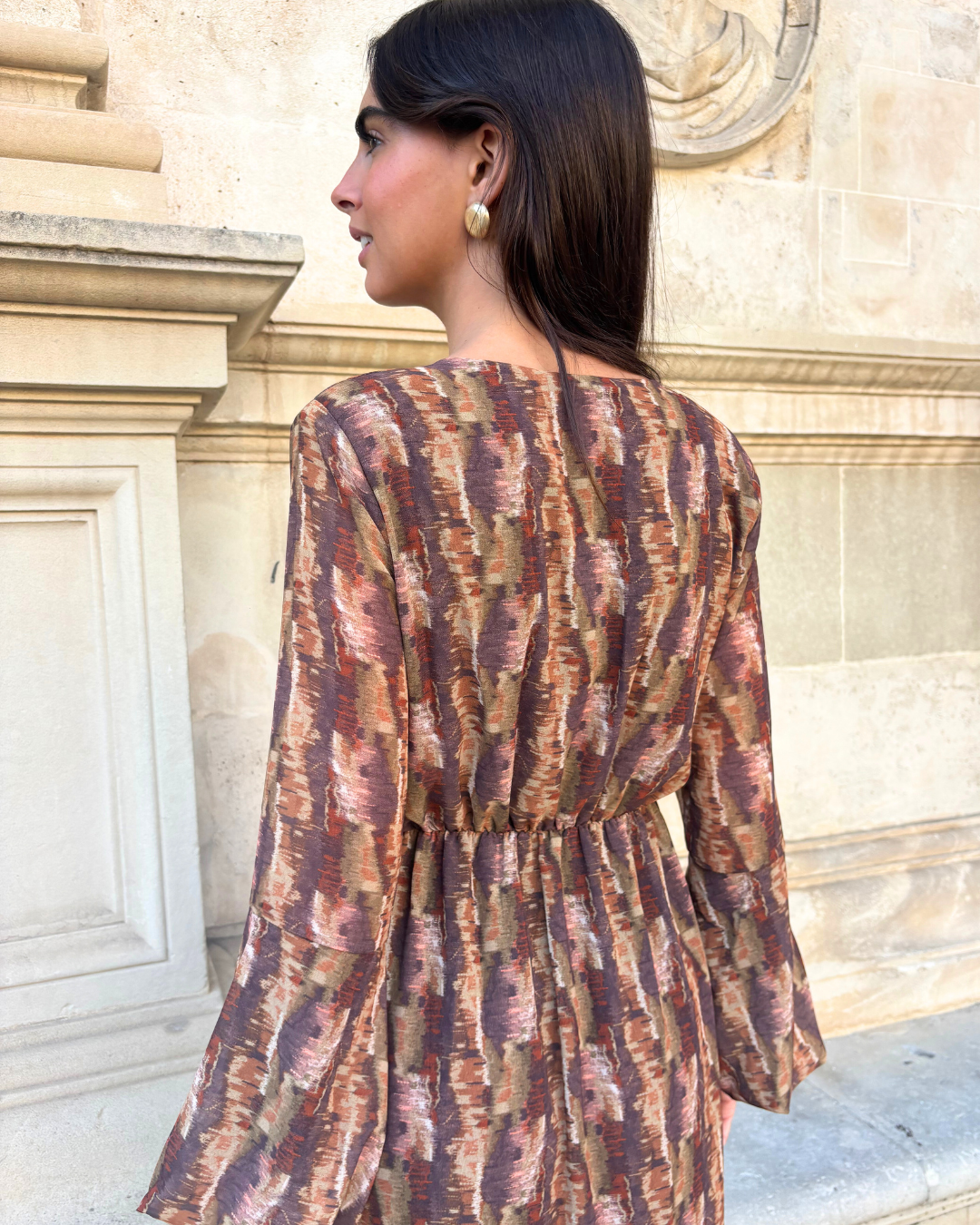 Vestido Belmonte verde caqui