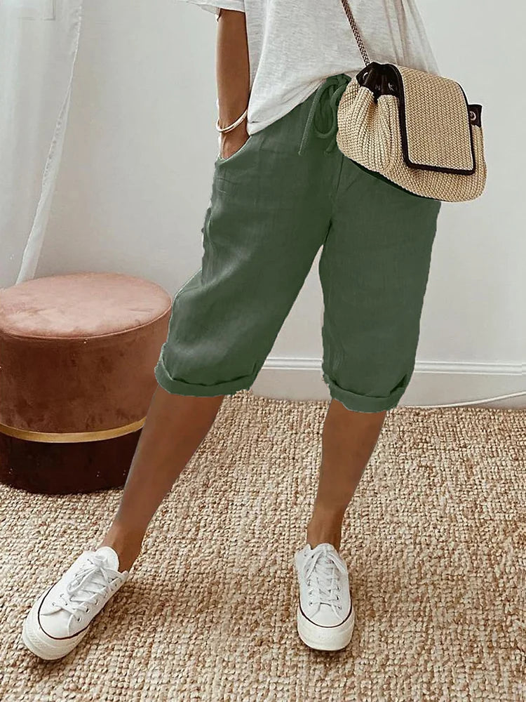 Audrey | Pantalones de Algodón-Lino