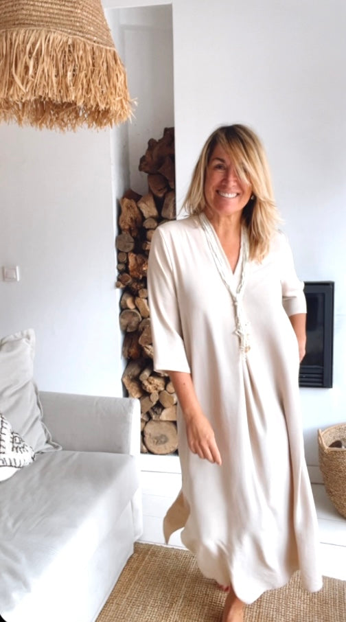Vestido Laura beige