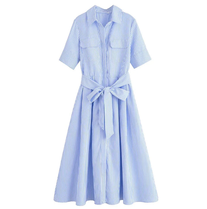 Margot | Short Sleeve Pocket Shirt Dress
