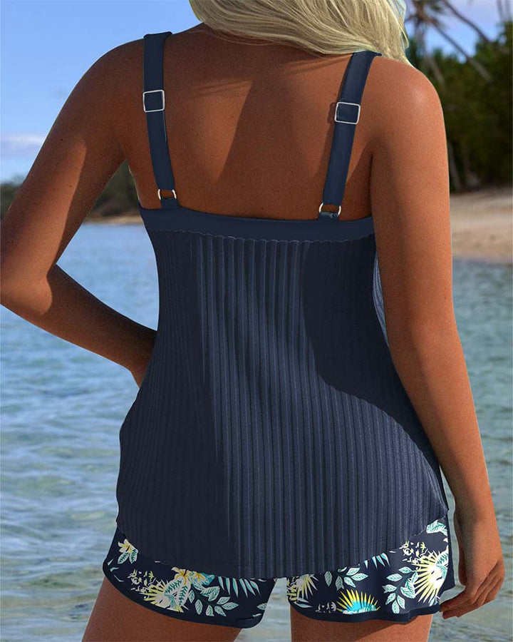 Laura | Tankini a Rayas con Short de Playa