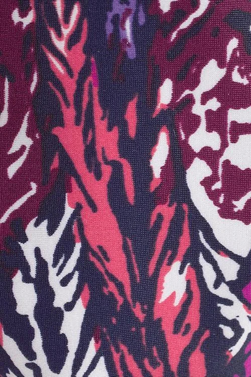 penacho | Conjunto de tankini con estampado de plumas que cubre el vientre